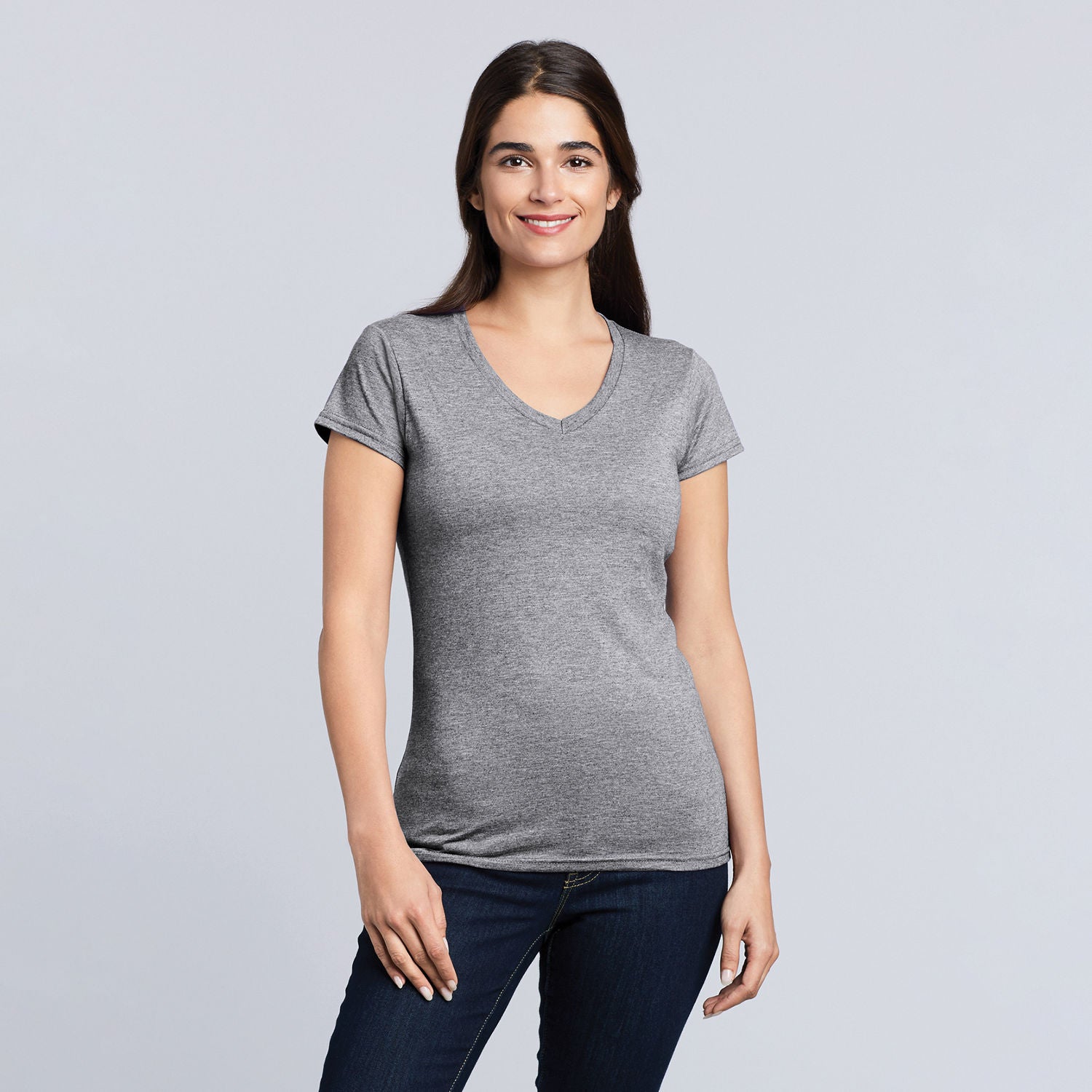 64V00L Gildan Softstyle Ladies' V-Neck T-Shirt