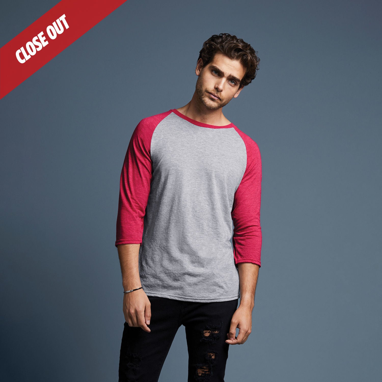 6755 Anvil Adults Tri-Blend 3 Qtr. Sleeve Raglan T-Shirt