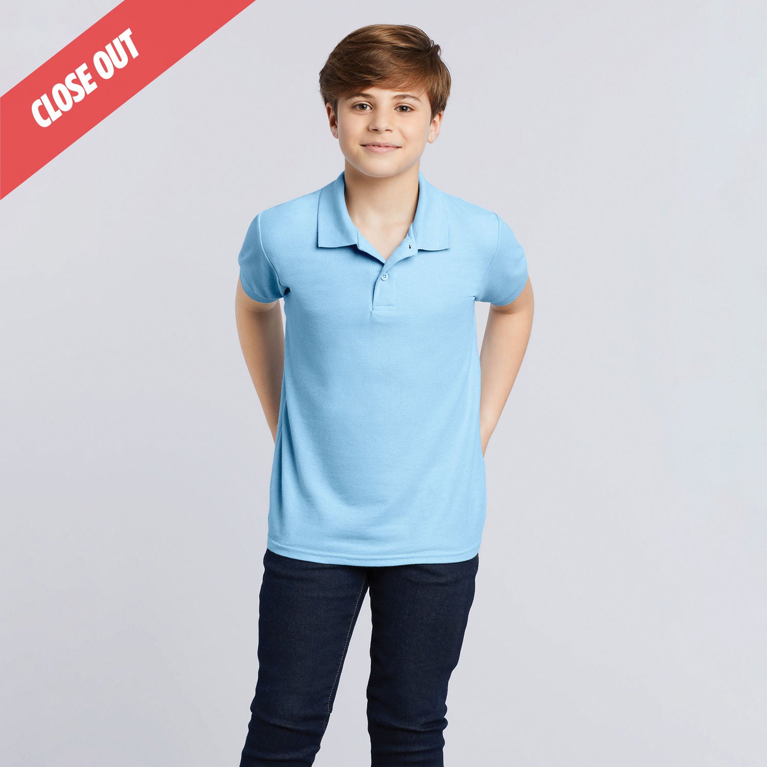 72800B Gildan DryBlend Youth Double Pique Sport Shirt