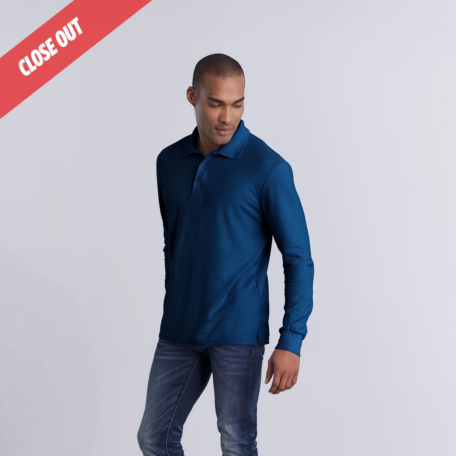 72900 Gildan DryBlend Adult Double Pique Long Sleeve Sport Shirt