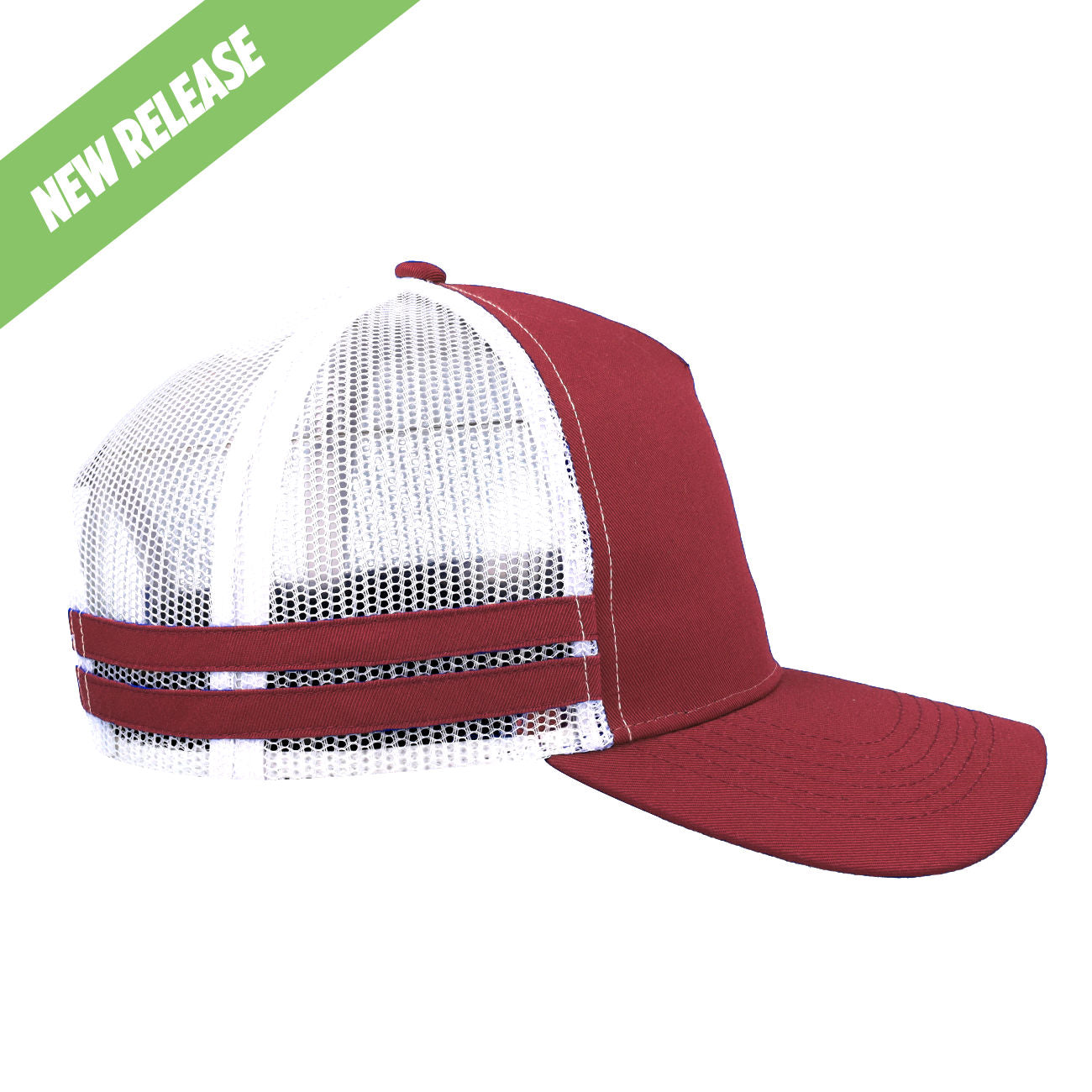 #colour_Maroon / White Mesh /Maroon Stripes
