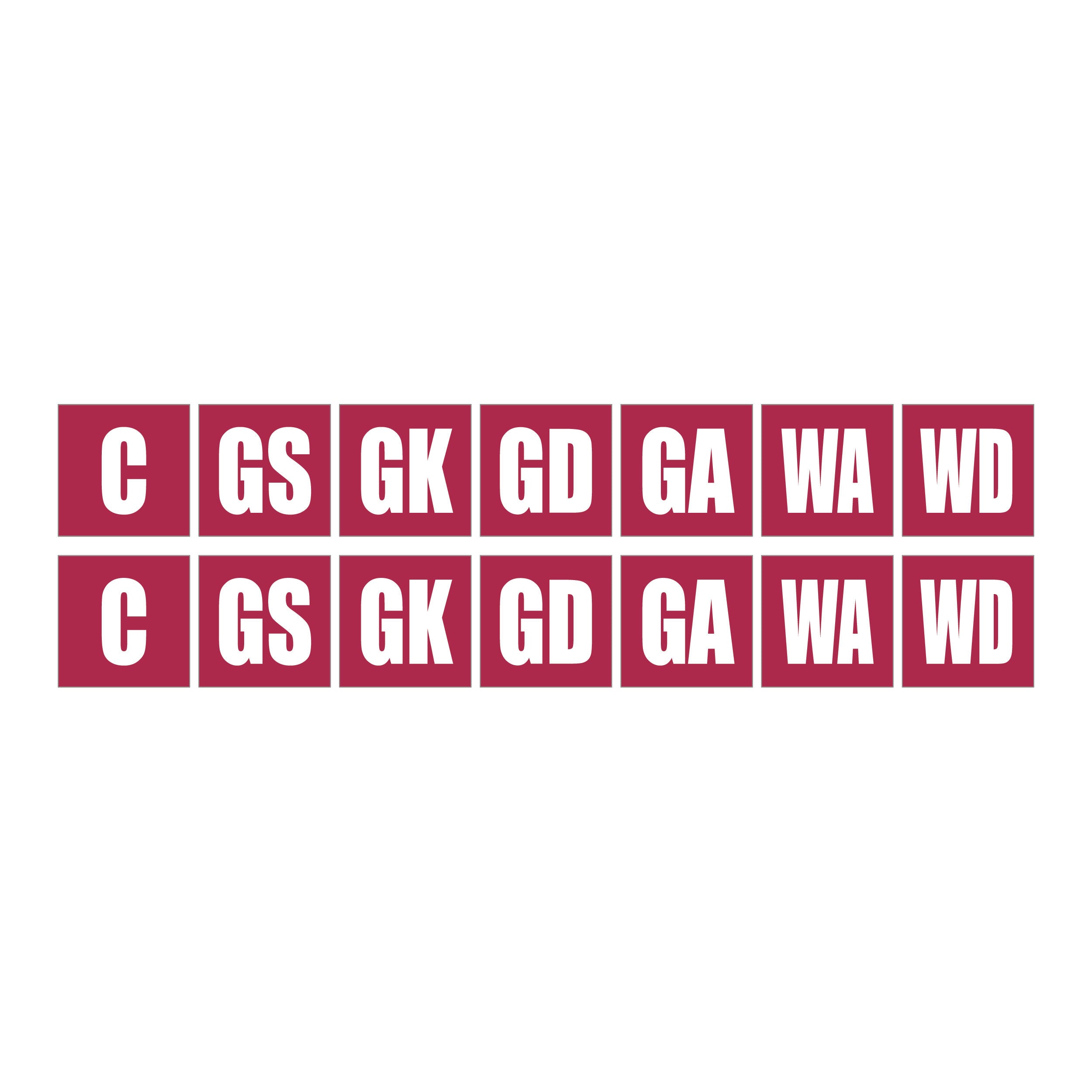 Netball Bib GK GA etc