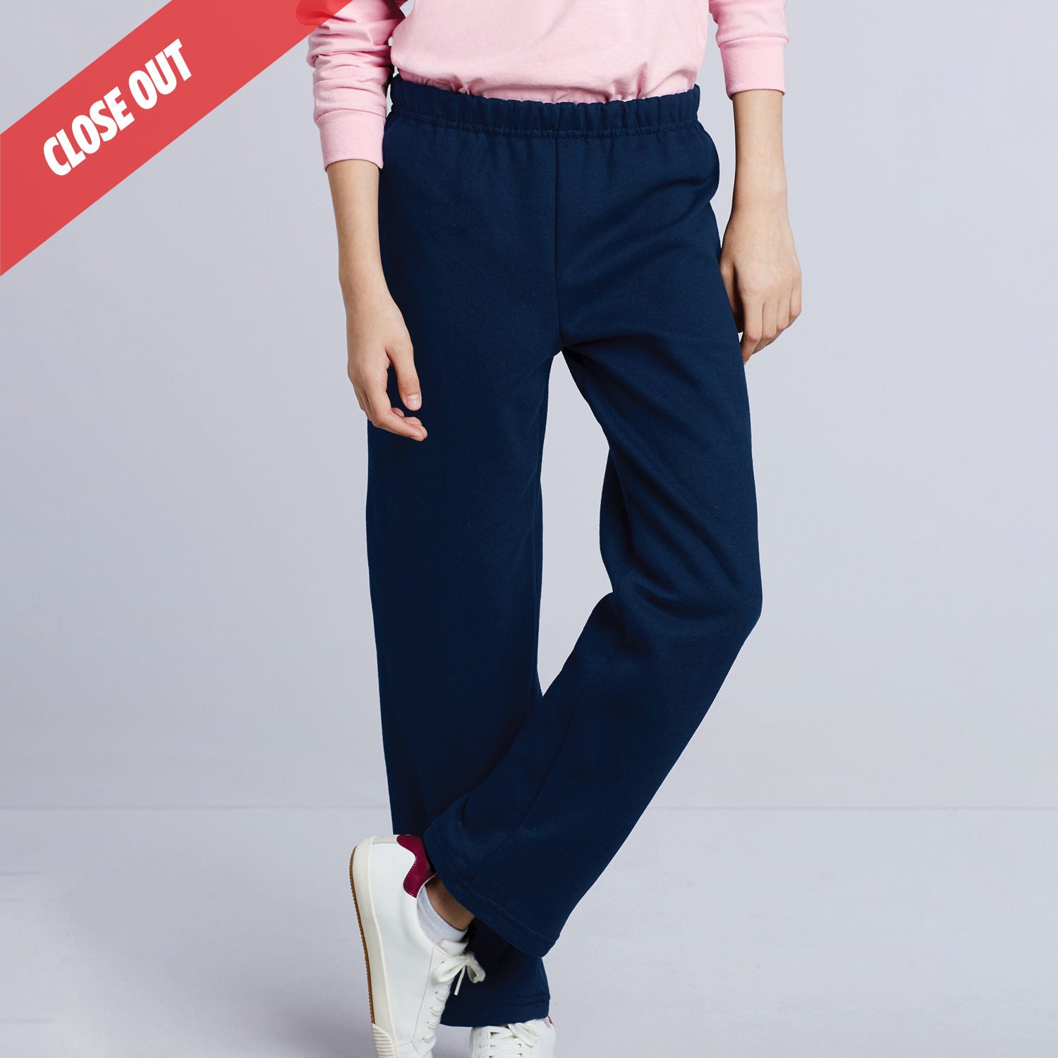 18400B Gildan Heavy Blend Youth Open Bottom Sweatpants