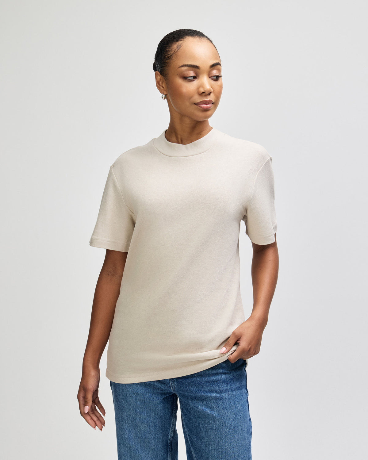 1PQ American Apparel Unisex Pique Mockneck