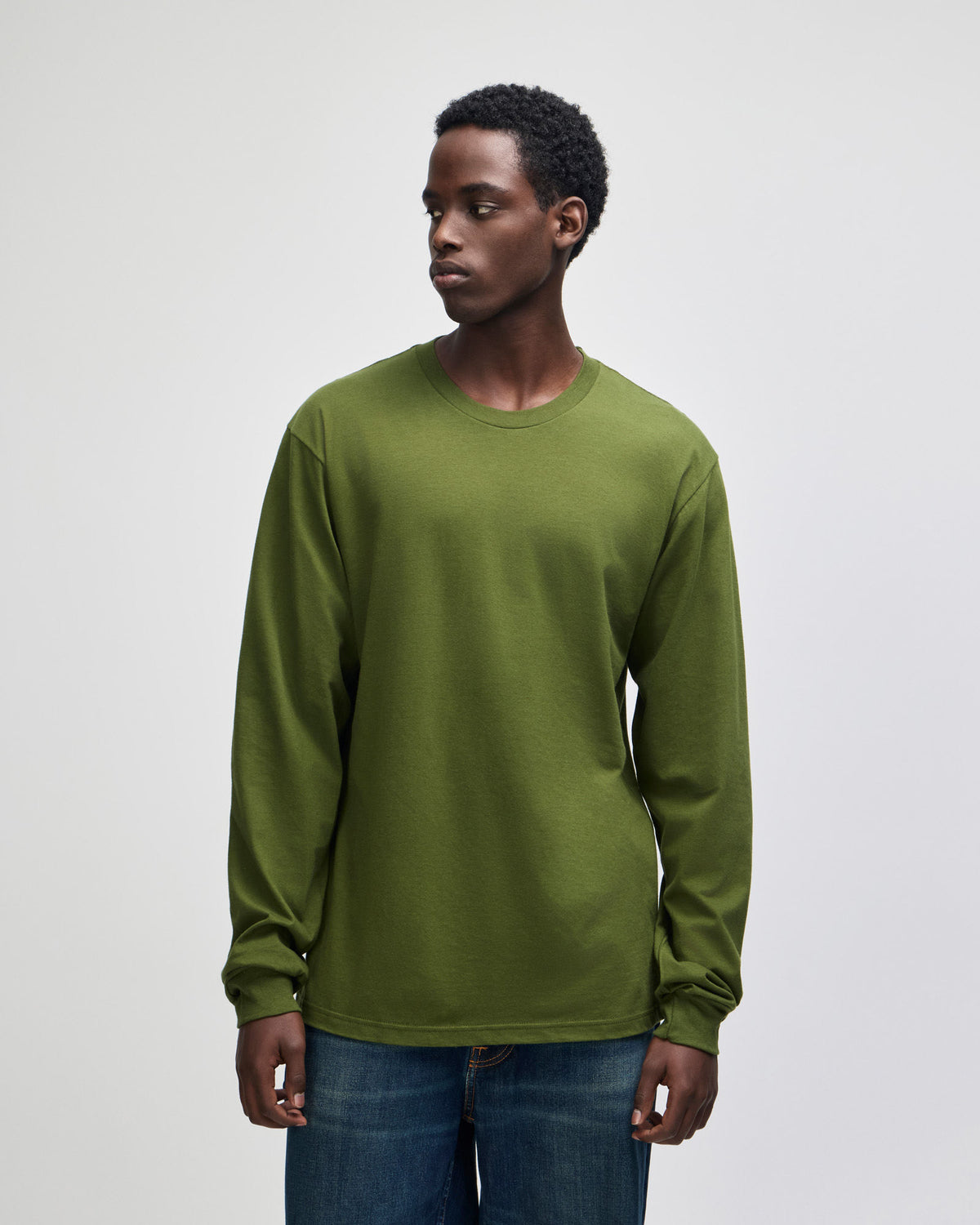 2007W American Apparel Cotton Long Sleeve Fine Jersey T-shirt