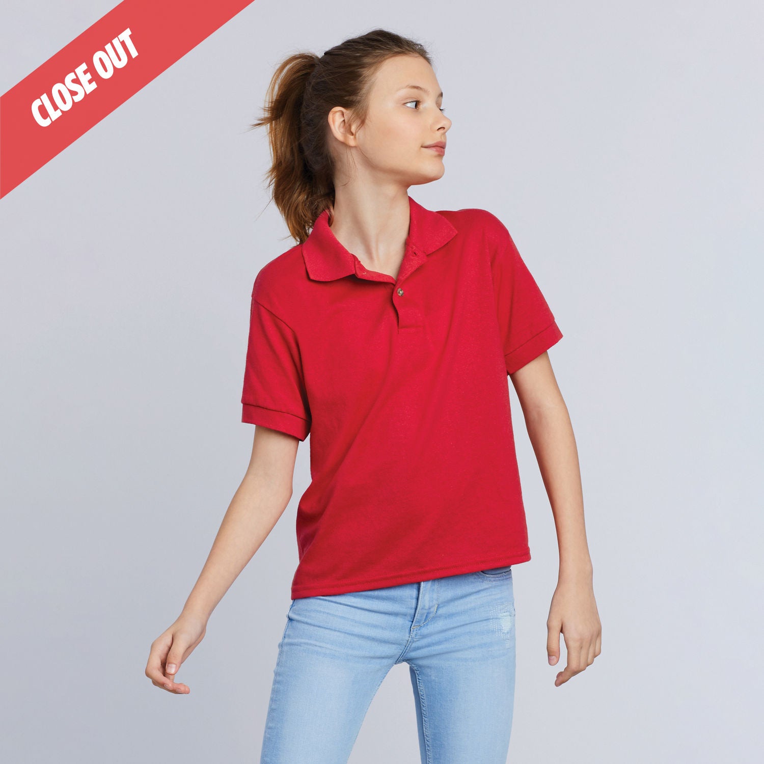 72800B Gildan DryBlend Youth Double Pique Sport Shirt