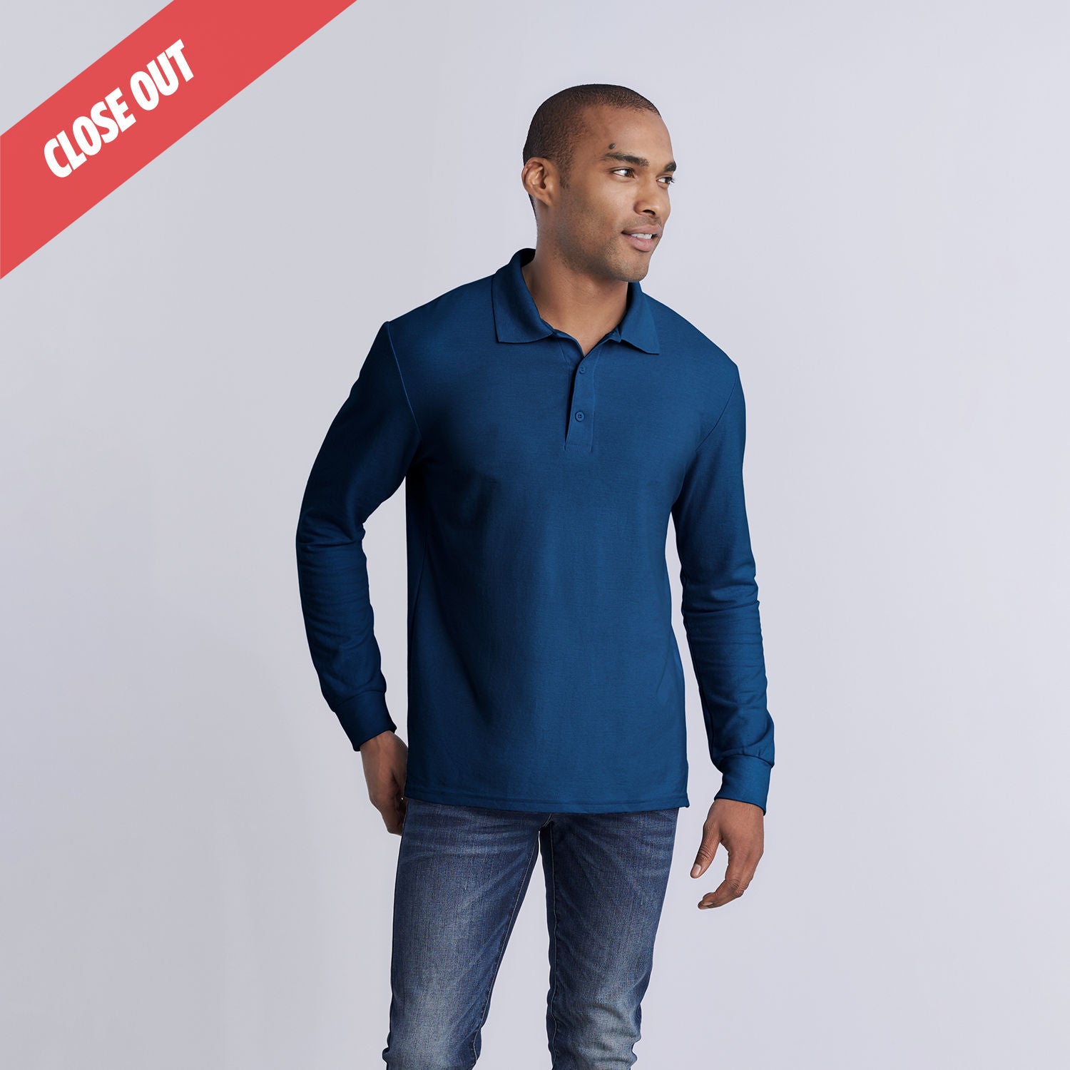 72900 Gildan DryBlend Adult Double Pique Long Sleeve Sport Shirt