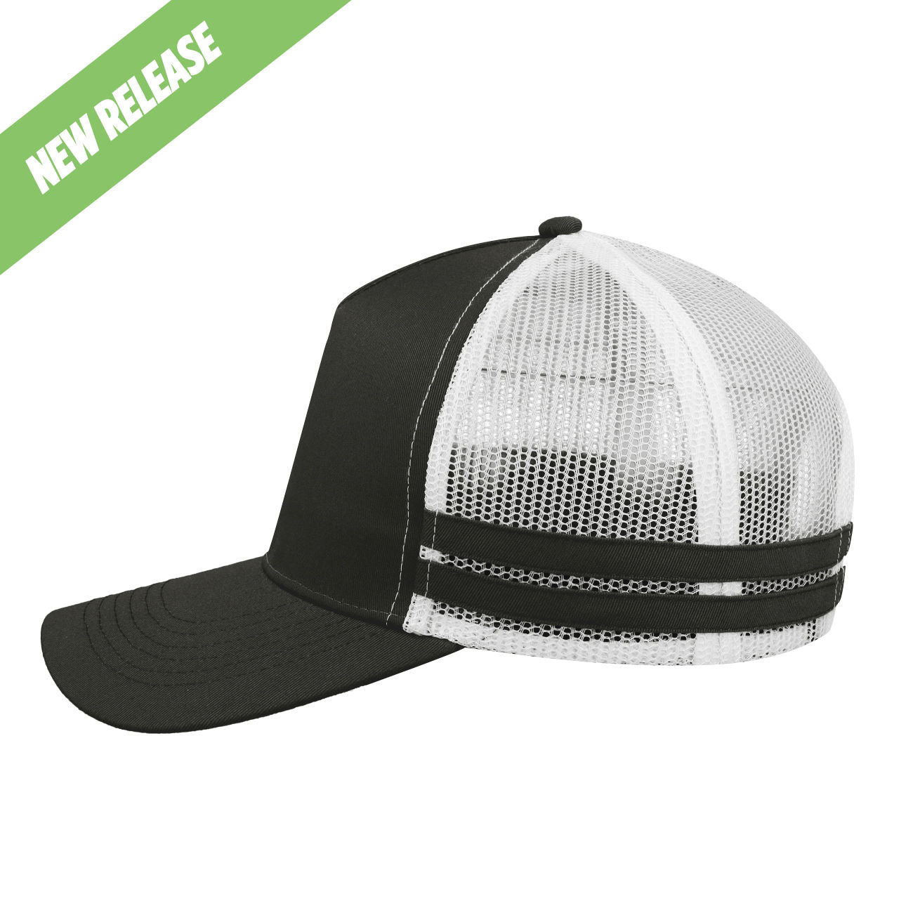 #colour_Black / White Mesh / Black Stripes