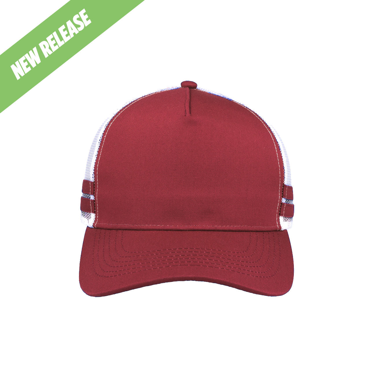 #colour_Maroon / White Mesh /Maroon Stripes