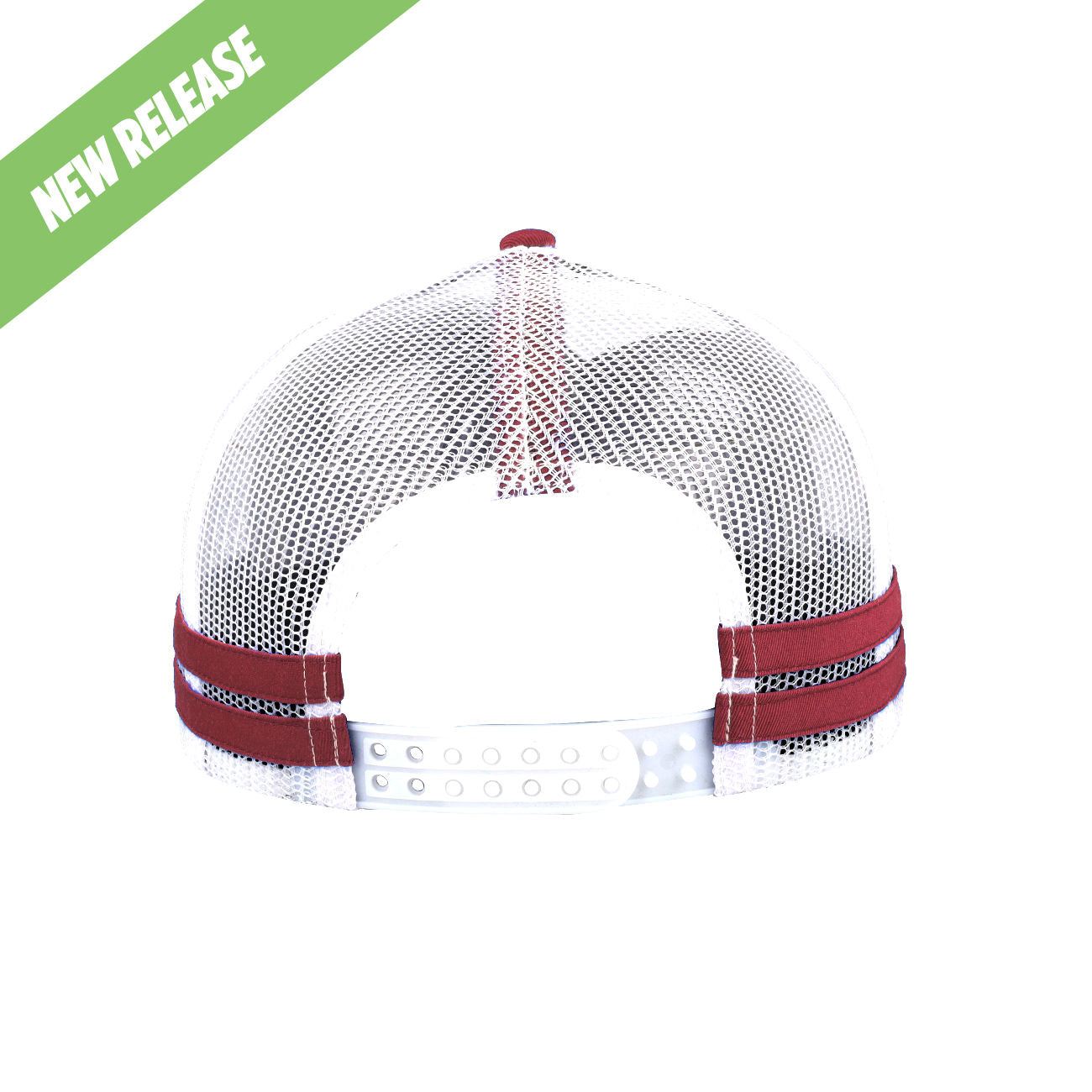 #colour_Maroon / White Mesh /Maroon Stripes