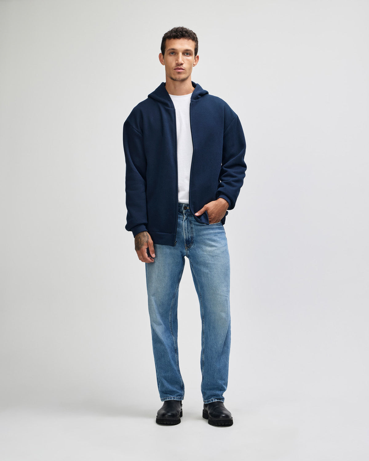 RF497 American Apparel Reflex Fleece Unisex Full Zip Hooded Sweat